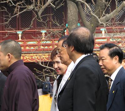 Président du Guomindang au Yong he gong à Pékin