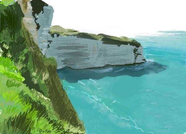 cliff speed painting