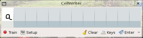 Learning session in Cellwriter (Credit : doc.ubuntu-fr.org)