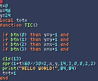 default code in TIC-80